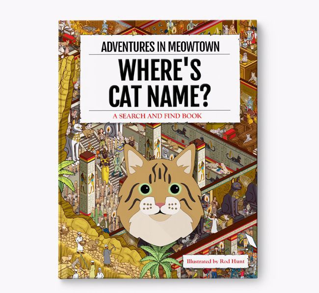 Personalised Where's {dogsName} Book: Adventures In Meowtown